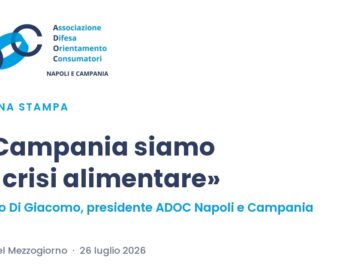 ADOC Napoli e Campania – Rassegna stampa: Vincenzo Di Giacomo sul caro spesa, Corriere del Mezzogiorno 26 luglio 2026